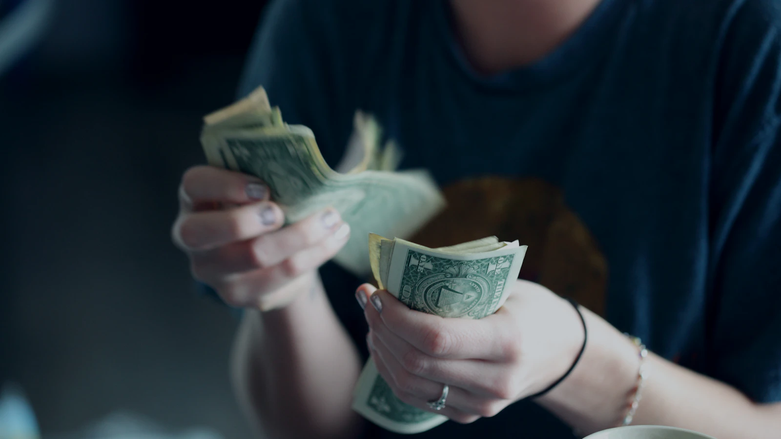 A float is counted in denominations, not only as a total