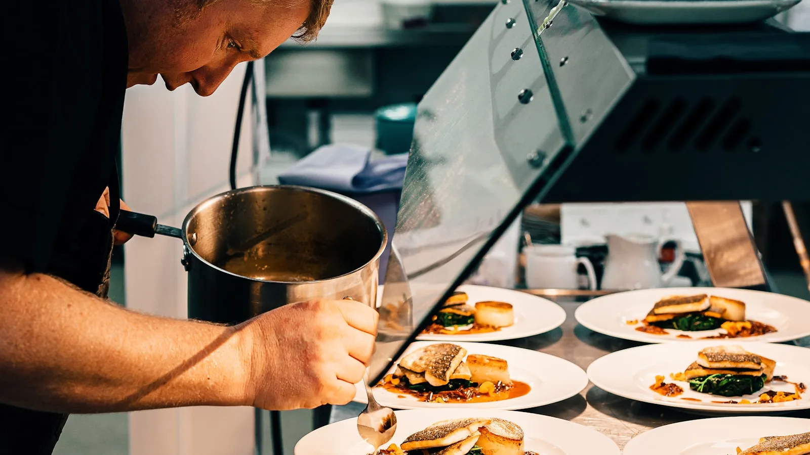 Kitchen tickets during a restaurant service