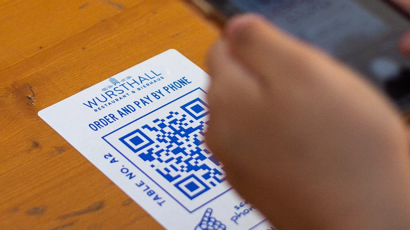 A QR code menu and ordering from the table